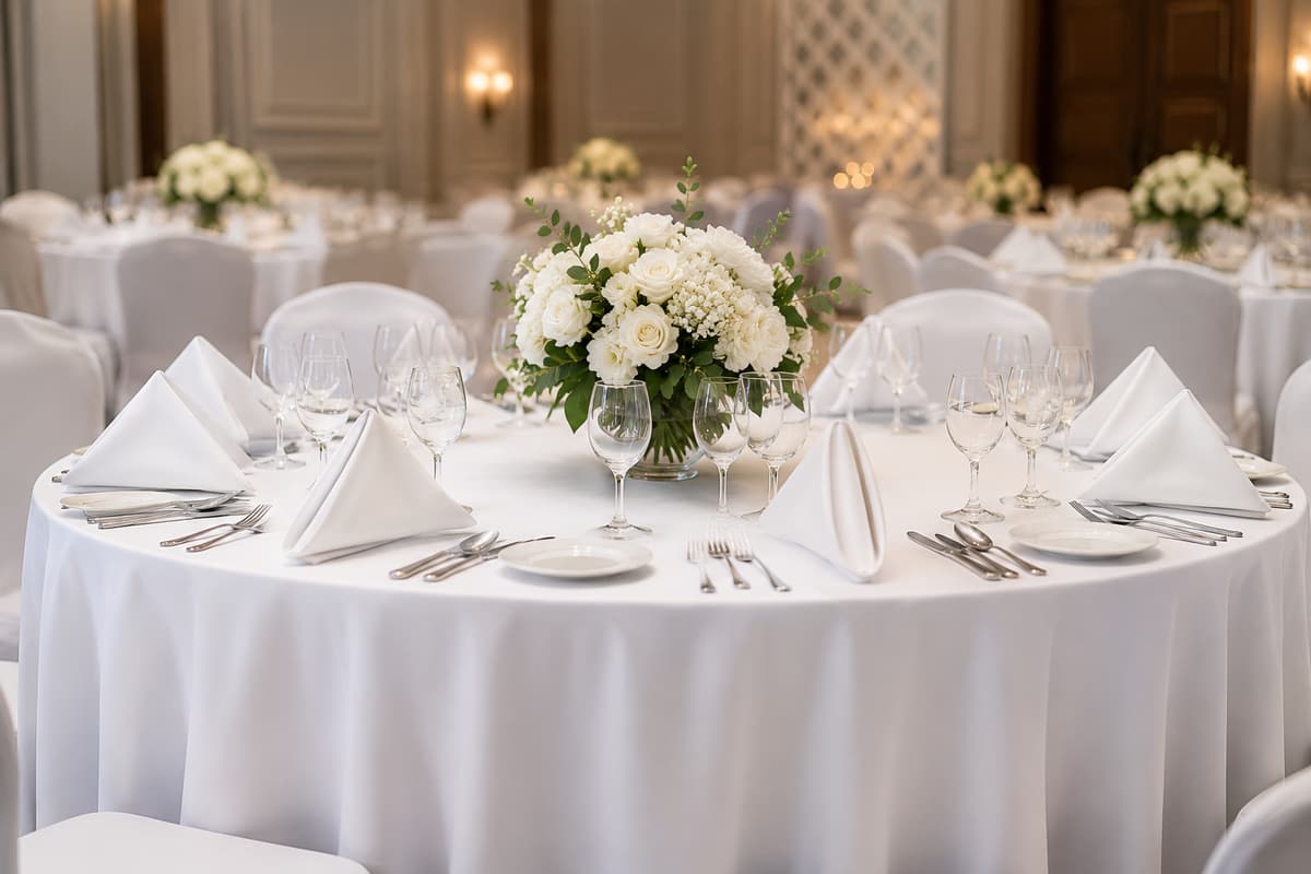 Elegant table setting for linen hire